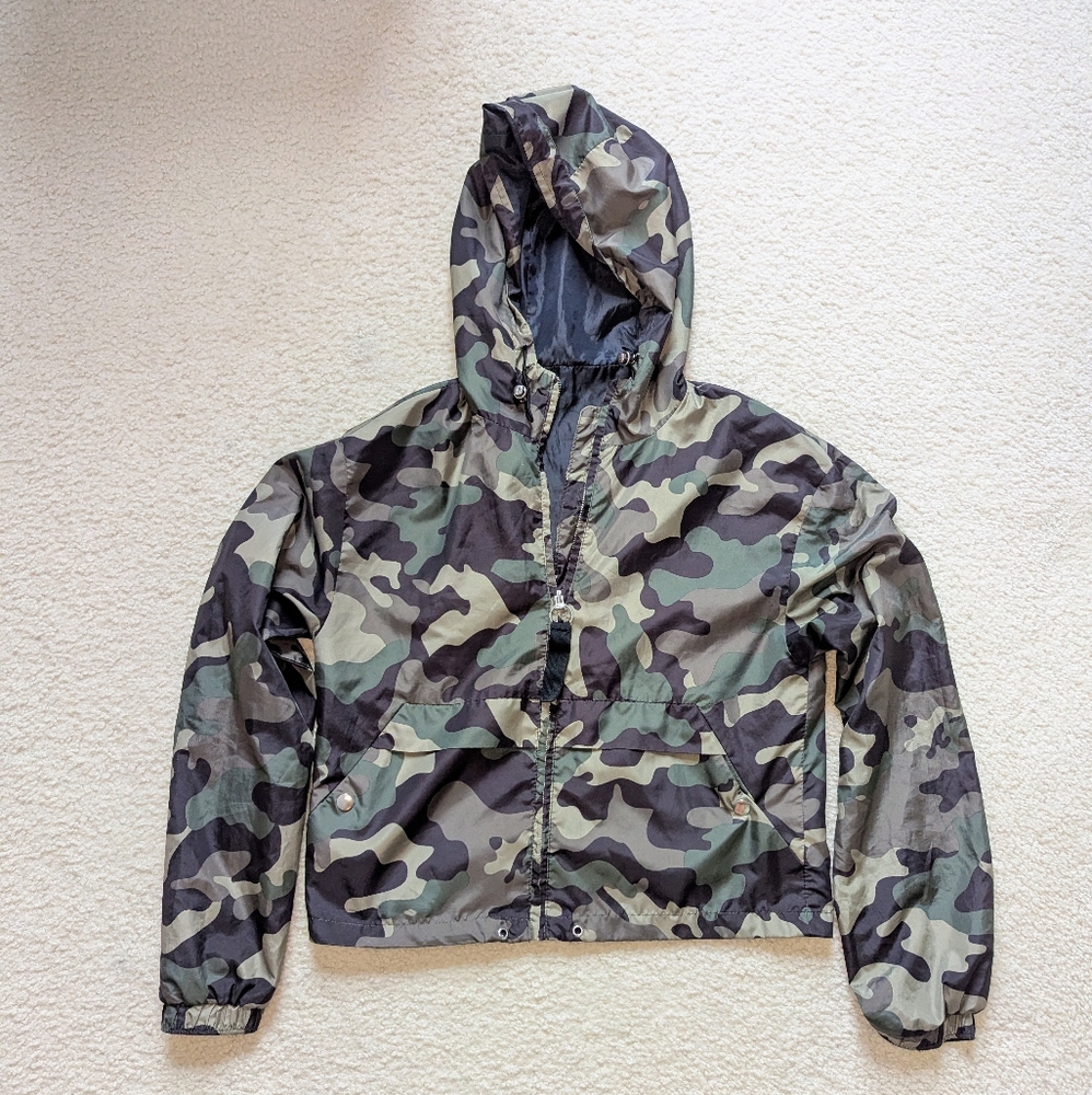 Forever 21 Camouflage Hooded Jacket